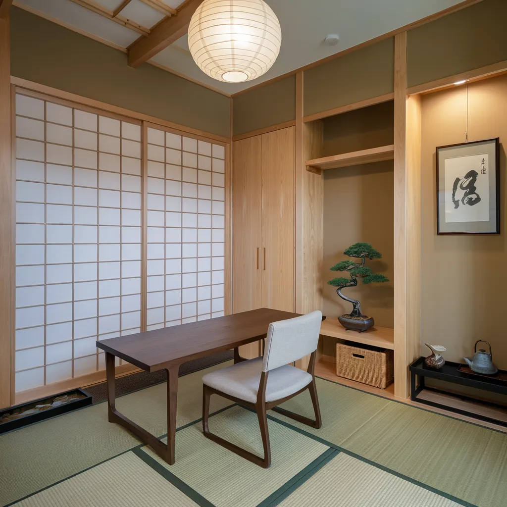 24+ Jaw-Dropping Home Office Ideas That Look Insanely Expensive 25 Tranquil Washitsu Office