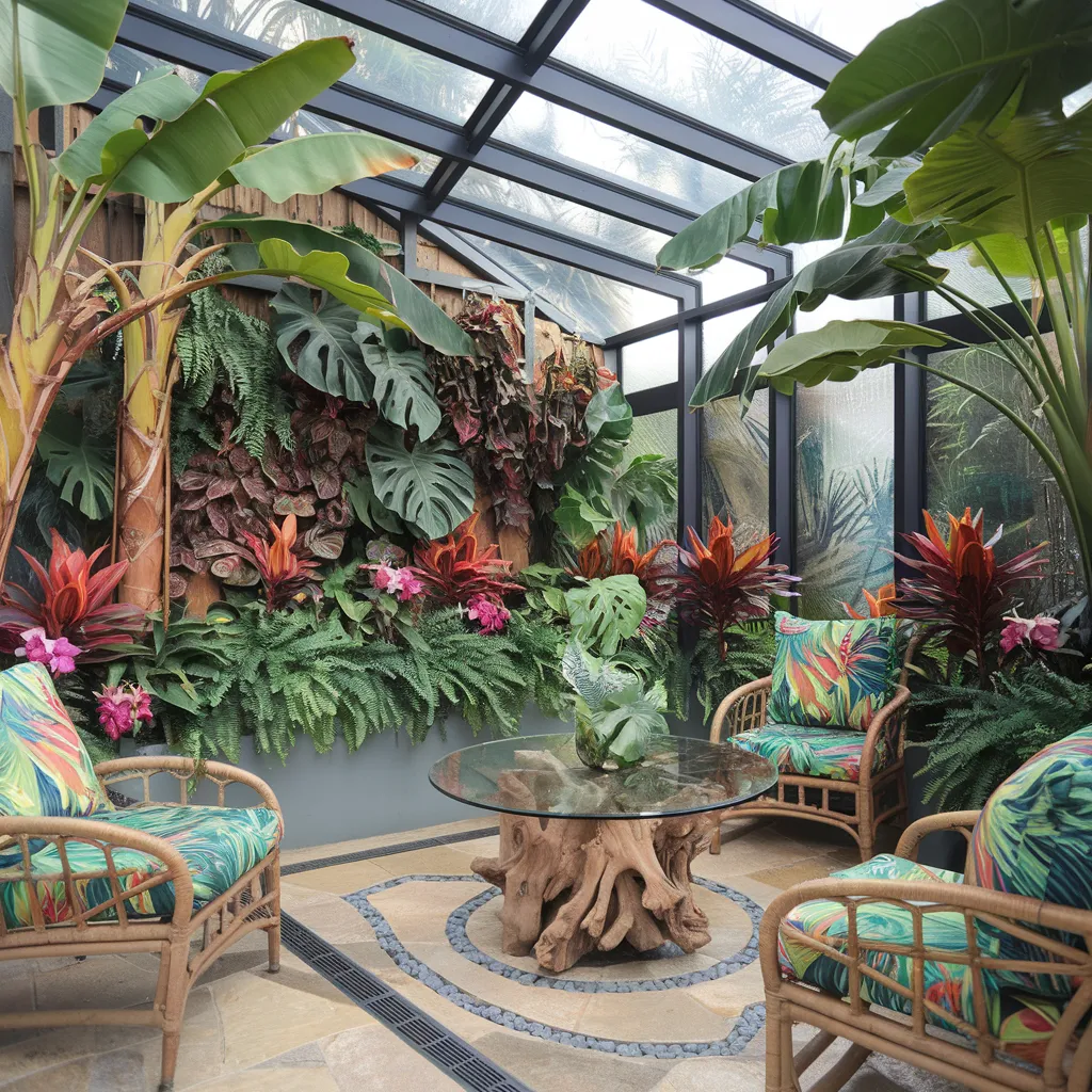 Indoor Plants Ideas That Will Instantly Transform Any Room Into a Lush Retreat 11 Tropical Rainforest Sunroom – Exotic Escape with Lush Vibrance