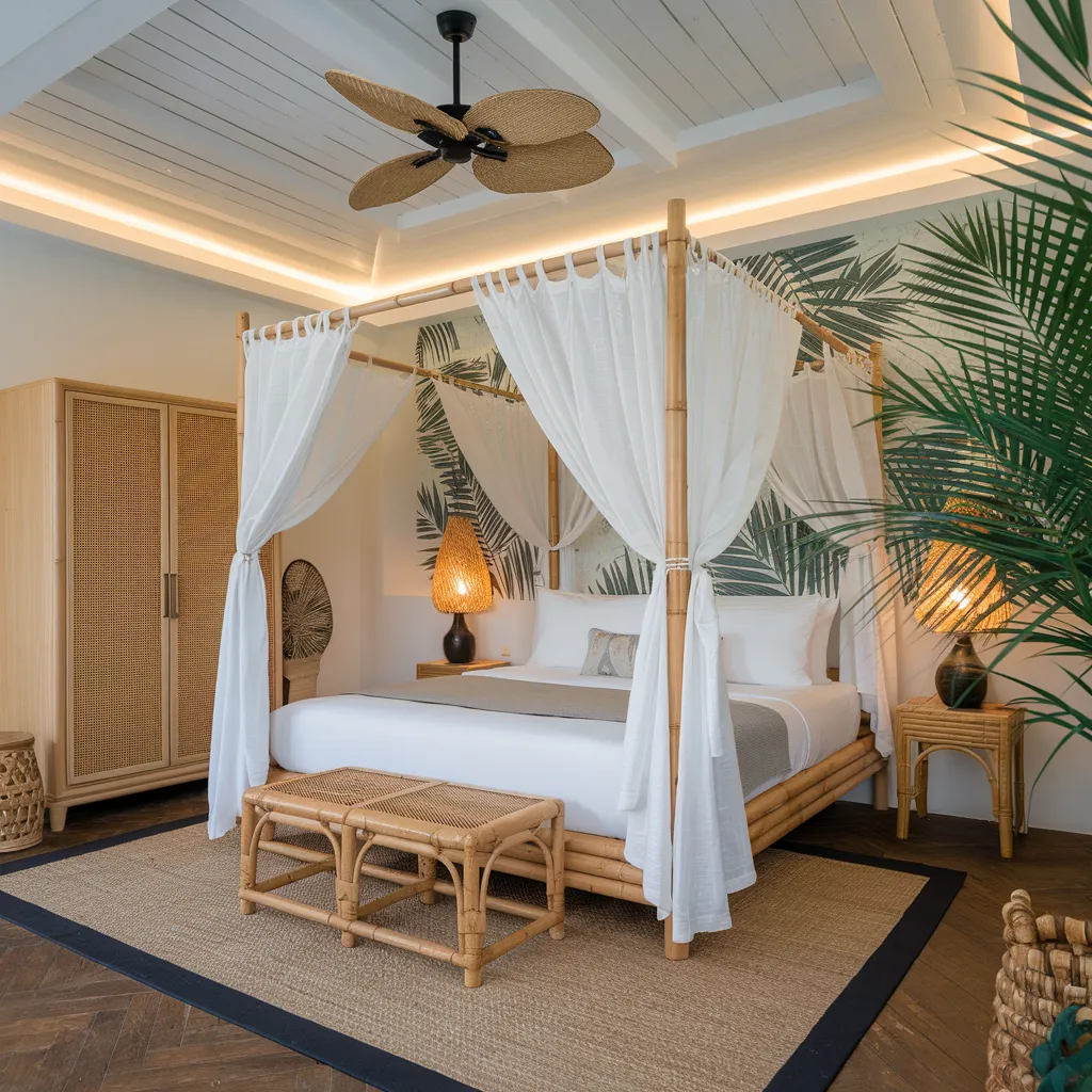 The Ultimate Master Bedroom Inspiration Guide: From Luxe to Minimalist 33 Tropical Resort Escape Bedroom