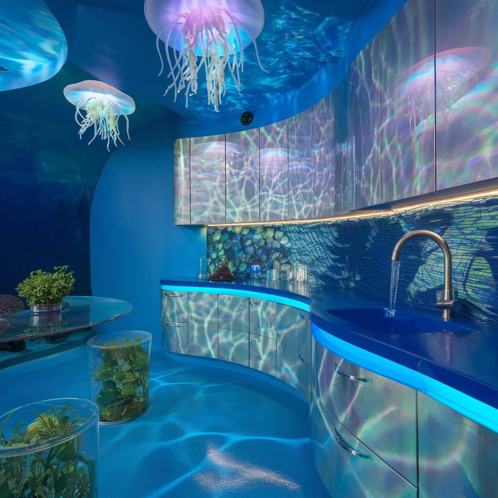 22 Jaw Dropping Modern Kitchen Ideas That Feel Like Pure Inspiration 19 Underwater Inspired Kitchen