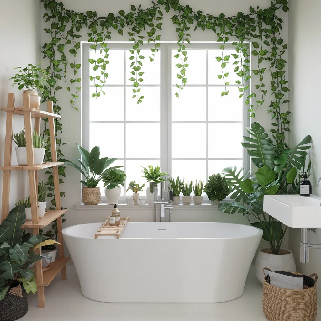 Indoor Plants Ideas That Will Instantly Transform Any Room Into a Lush Retreat 2 Verdant Serenity Bathroom – Indoor Plants for a Refreshing Haven