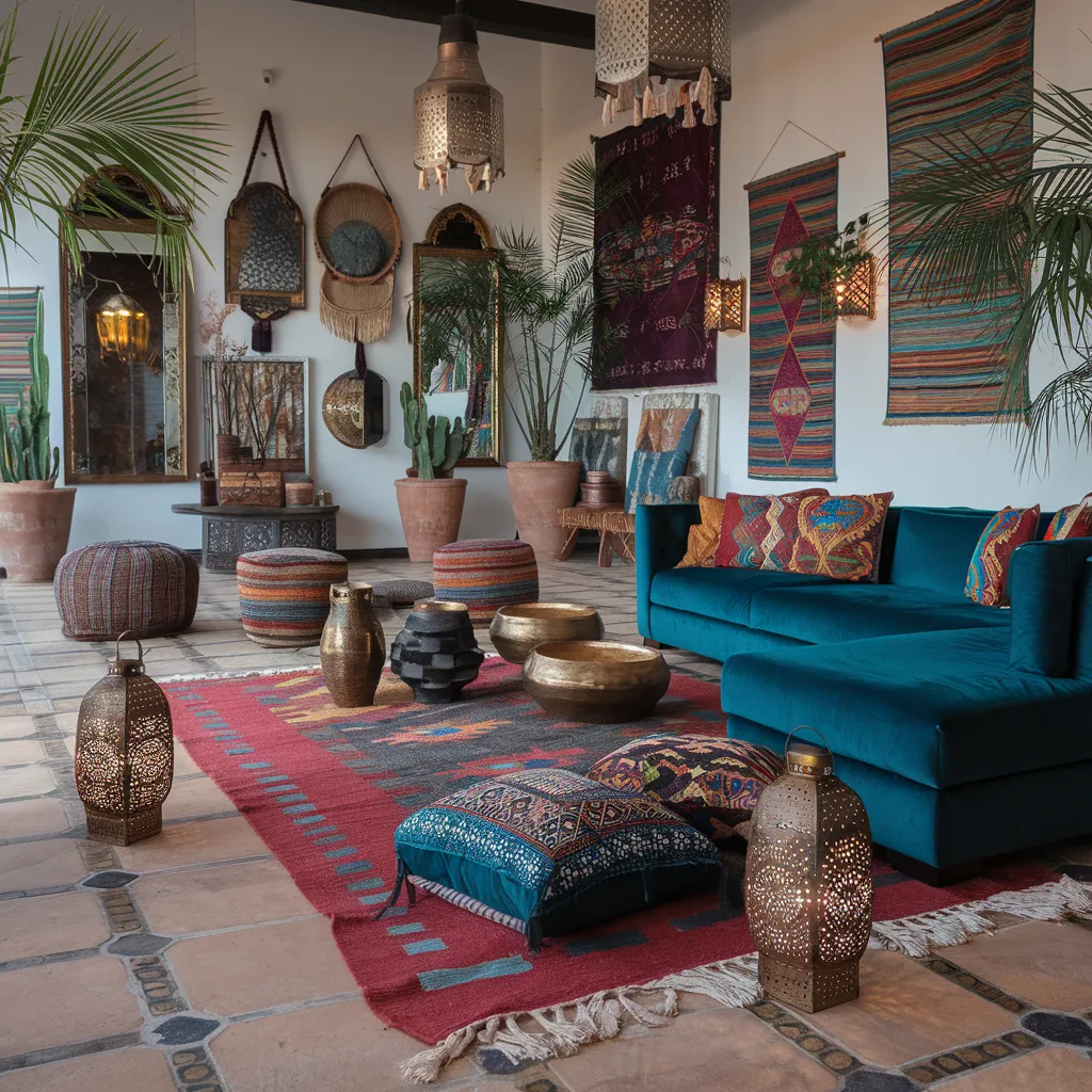 Cozy Yet Stylish: Boho Living Room Ideas That Feel Like a Dream 25 Vibrant Boho Living Room with Moroccan-Inspired Decor