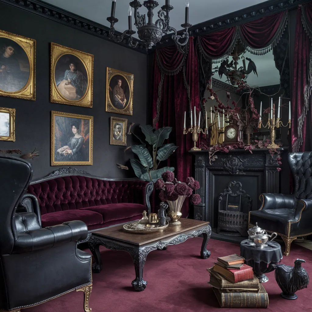 The Ultimate Halloween Living Room Inspiration Guide (Every Style Covered) 33 Victorian Gothic Parlor