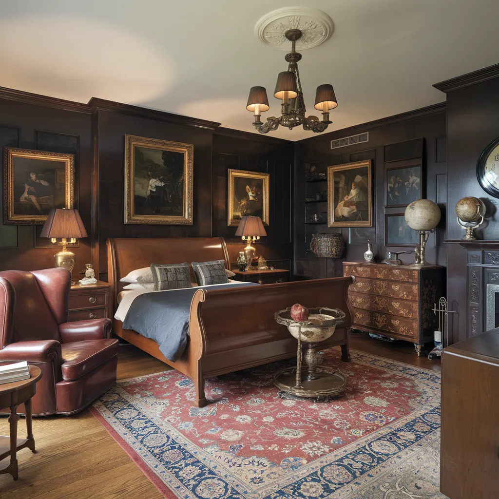 Vintage Gentleman’s Bedroom with Character