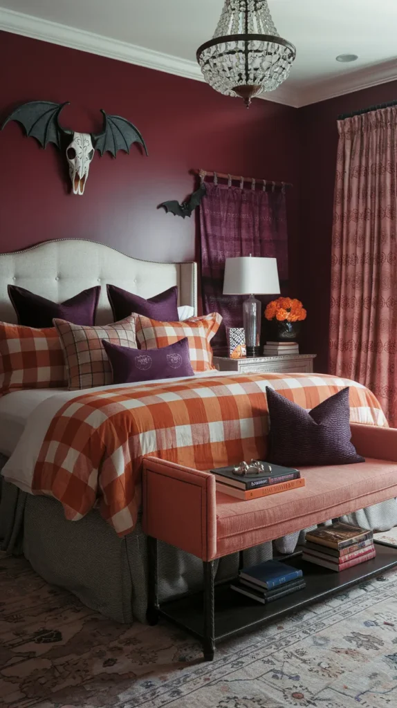 Spooky & Stylish: Halloween Bedroom Ideas You’ll Love 3 Warm Autumn Halloween Bedroom