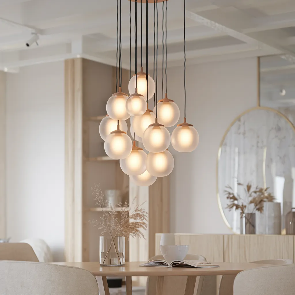 From Glam to Minimal: Chandelier Designs You’ll Fall in Love With 7 Warm Glow Globe Cluster Chandelier