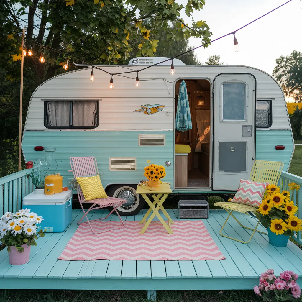 Porch Decorating Ideas That Will Make You Fall in Love With Your Home Again 4 Whimsical Retro Getaway