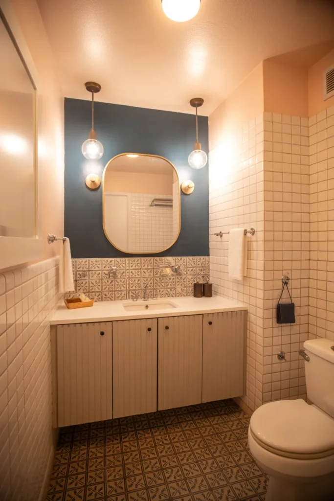 How to Decorate a Small Bathroom on a Budget 3 Add Affordable Wall Treatments