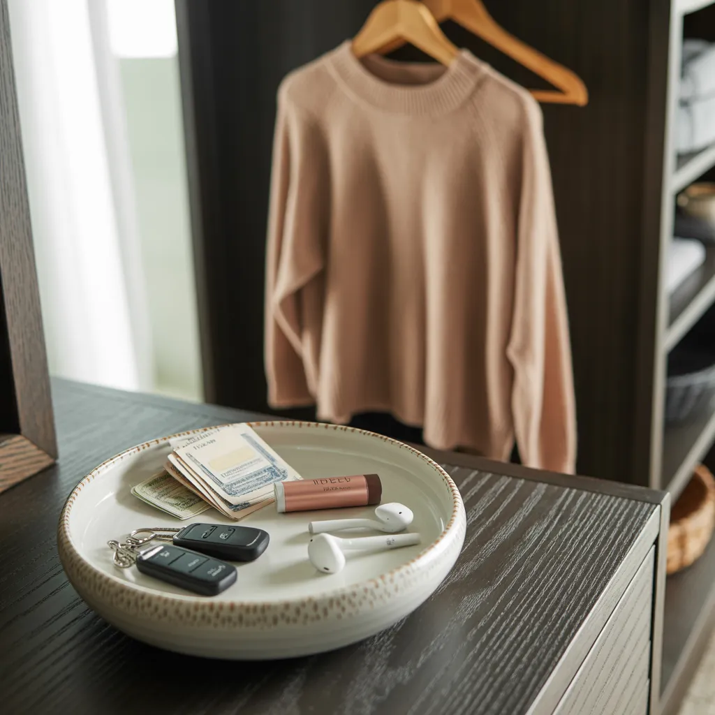 25 Closet Organization Ideas That Save Space and Reduce Stress 21 Add a Catch-All Tray or Bowl