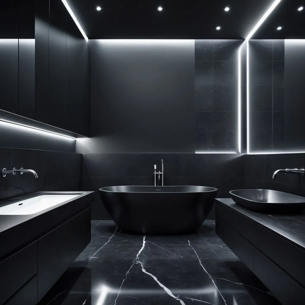 Color Drenching Bathroom: How to Nail This Bold Design Trend 7 All-Black Bathroom