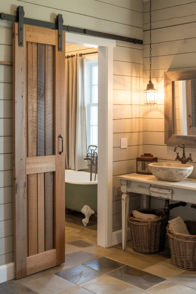 Barn Door Entry for Space Saving