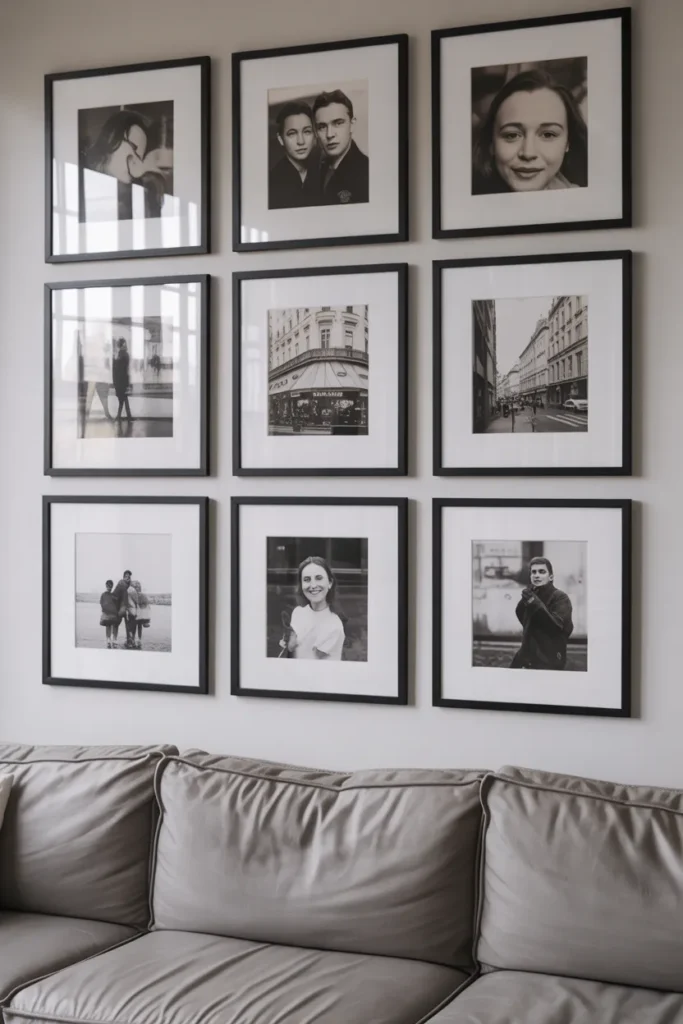 Black and White Photo Wall for Timeless Style