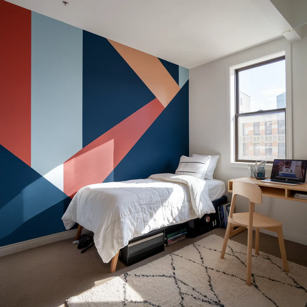 Bold Accent Wall with Removable Wallpaper