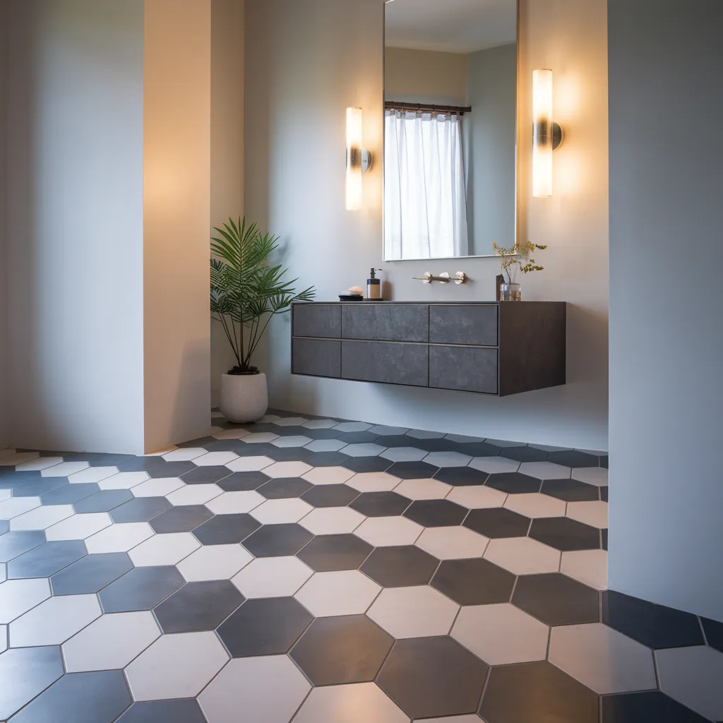 Must-See 31+ Floor Tile Designs That Blend Beauty and Durability 15 Bold Hexagon Energy