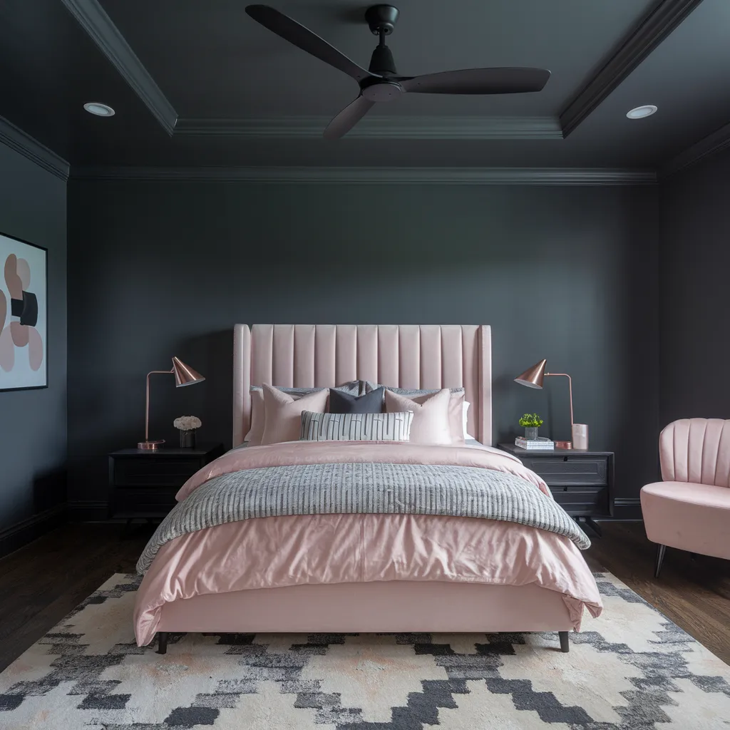 Charcoal and Blush Harmony