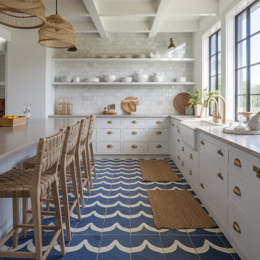 Must-See 31+ Floor Tile Designs That Blend Beauty and Durability 23 Coastal Wave Tiles