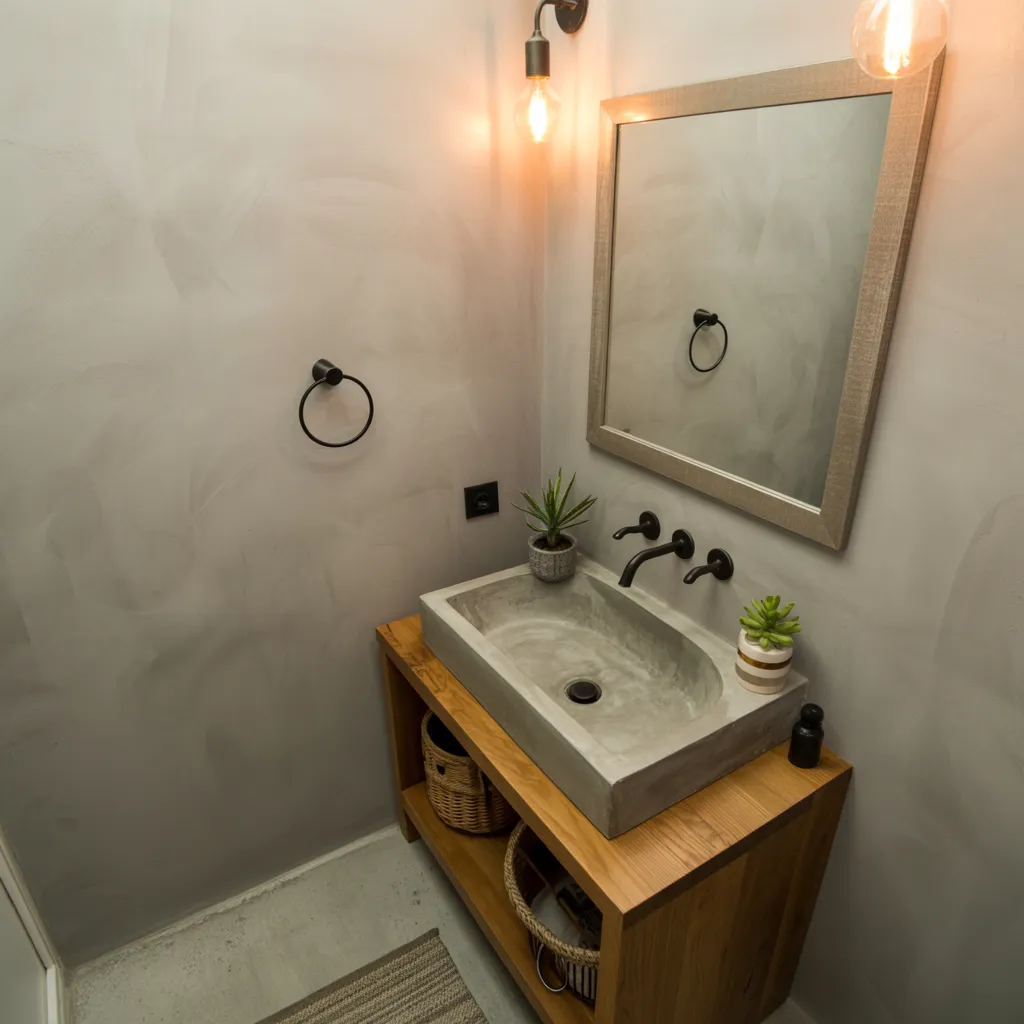 Concrete and Wood Fusion