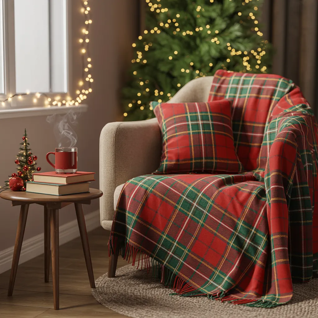 Cozy Corner with Plaid Accents