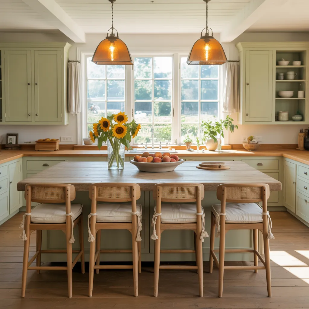 Cozy Island Gathering Space