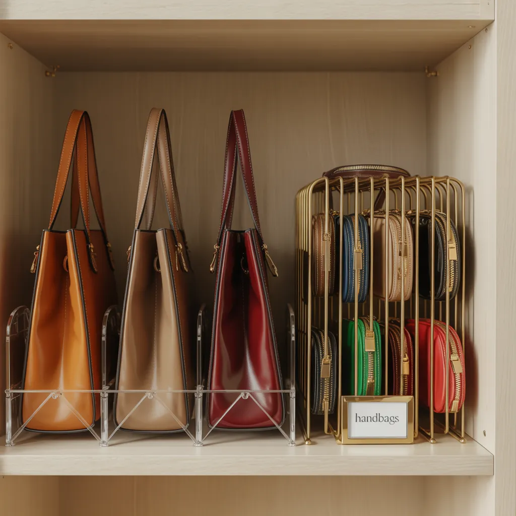 25 Closet Organization Ideas That Save Space and Reduce Stress 19 Create a Handbag and Clutch File