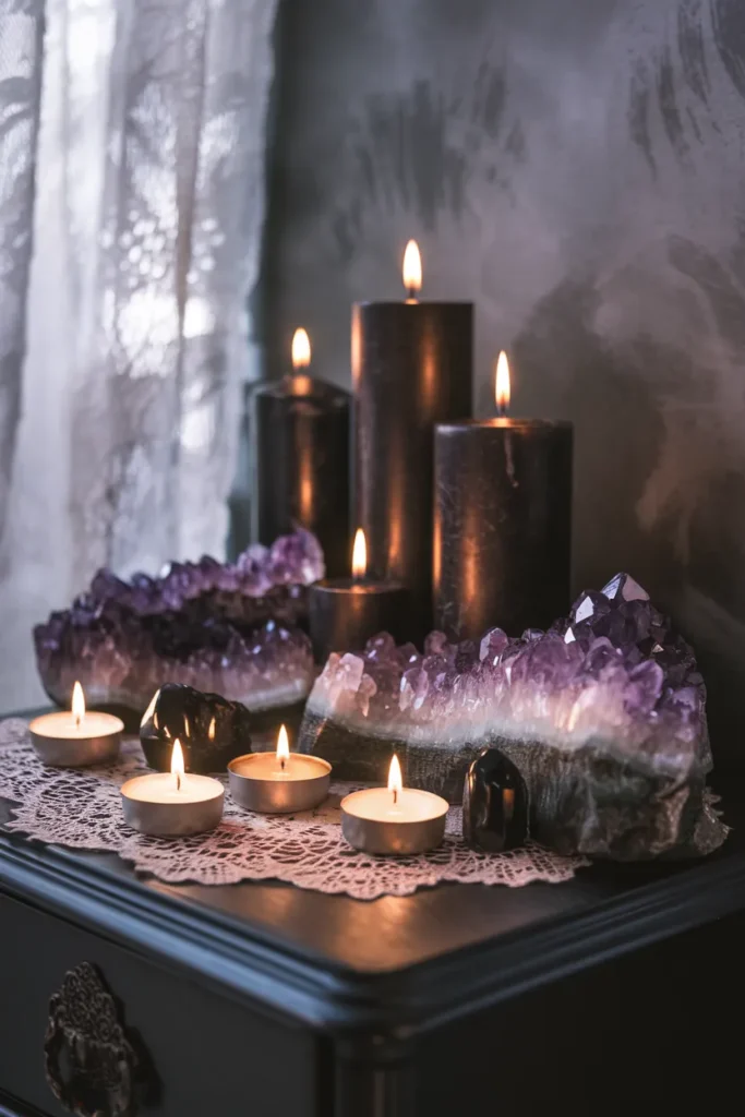 Crystal and Candle Clusters