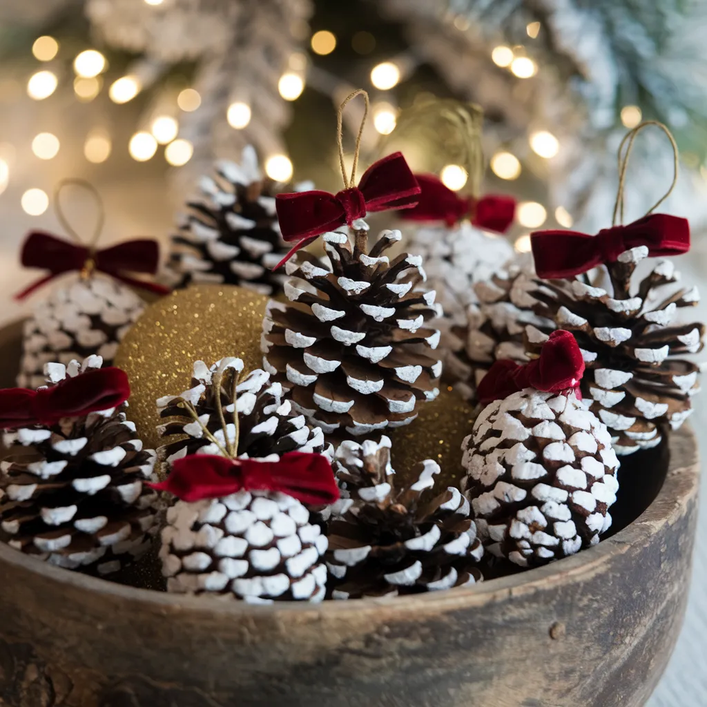 DIY Pinecone Ornaments