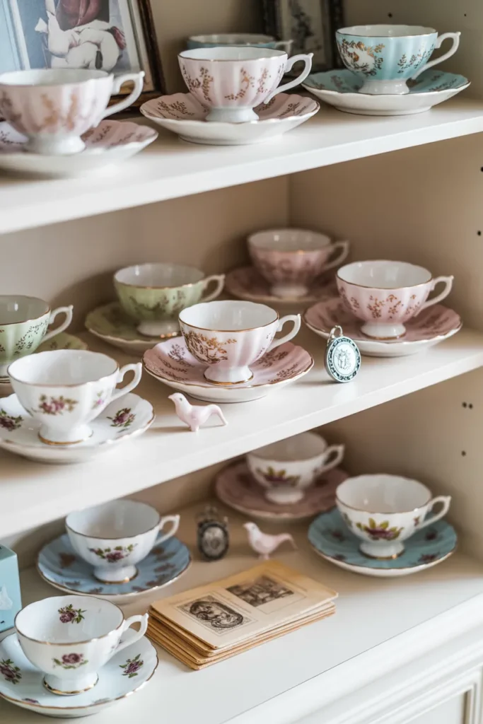 Display Dainty China and Teacups
