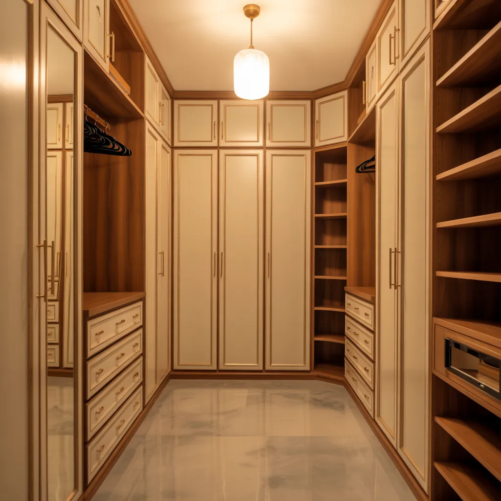 20 Dressing Room Design Ideas That Prove Organization Can Be Beautiful 16 Dressing Room with Custom Built Wardrobes