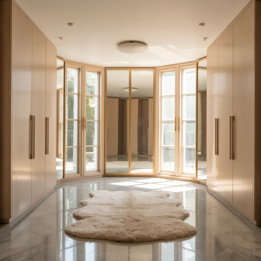 20 Dressing Room Design Ideas That Prove Organization Can Be Beautiful 10 Dressing Room with Full-Length Mirrors