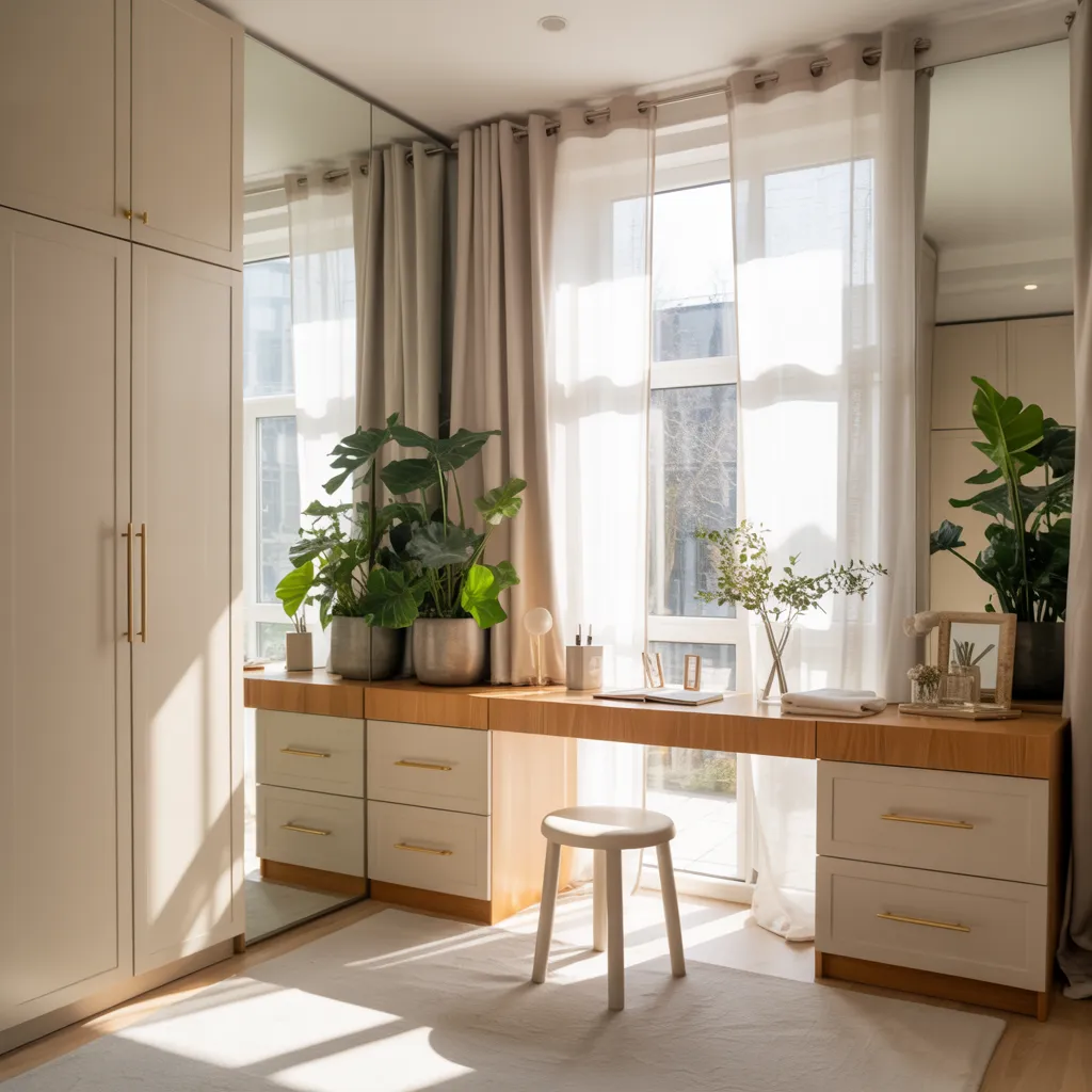 20 Dressing Room Design Ideas That Prove Organization Can Be Beautiful 12 Dressing Room with Natural Light