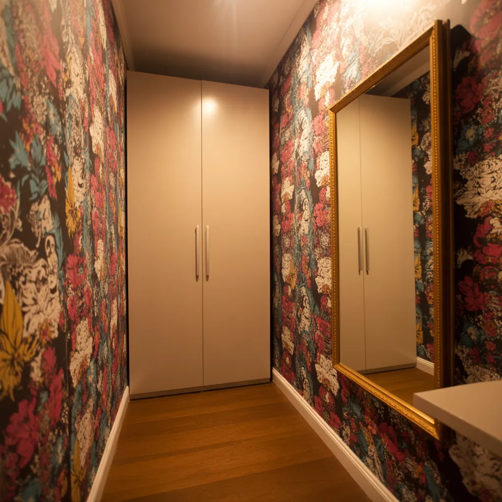 20 Dressing Room Design Ideas That Prove Organization Can Be Beautiful 14 Dressing Room with Statement Wallpaper