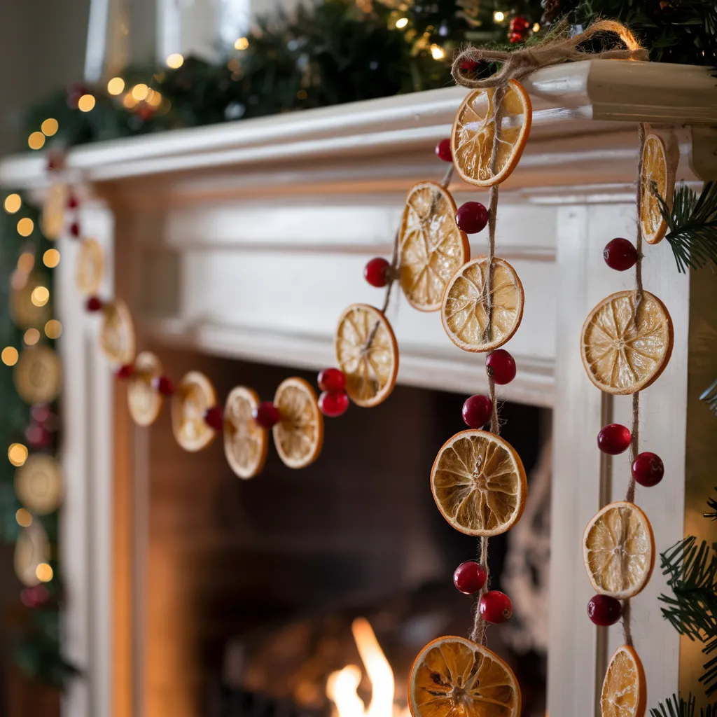 Dried Orange and Cranberry Garland