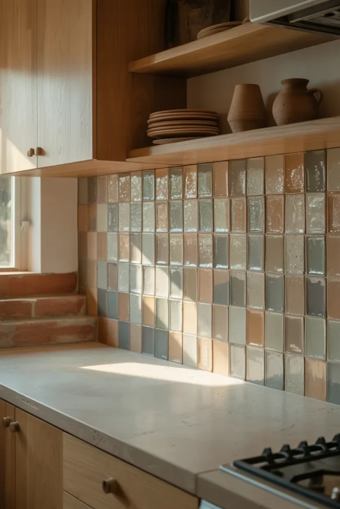 Earthenware Tiles for a Natural Backsplash