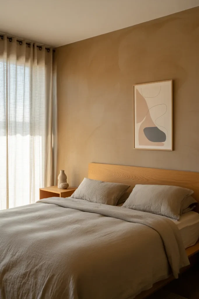 Earthy Accent Wall with Limewash