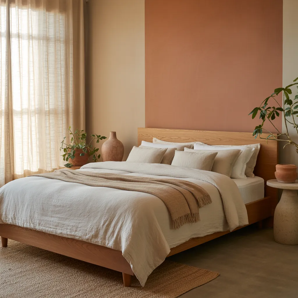 25 Contemporary Bedroom Ideas to Refresh, Relax, and Reimagine Your Space 4 Earthy Tones with Natural Textures