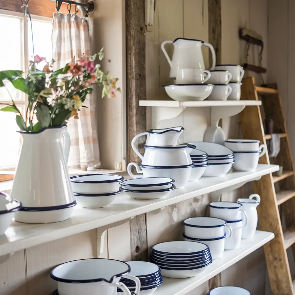 Enamelware Display
