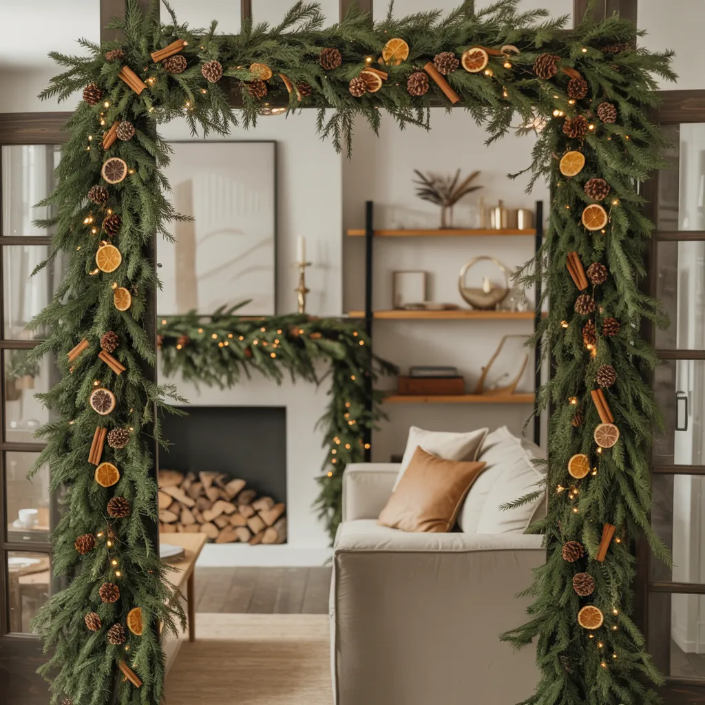 Evergreen Touches with Natural Garland