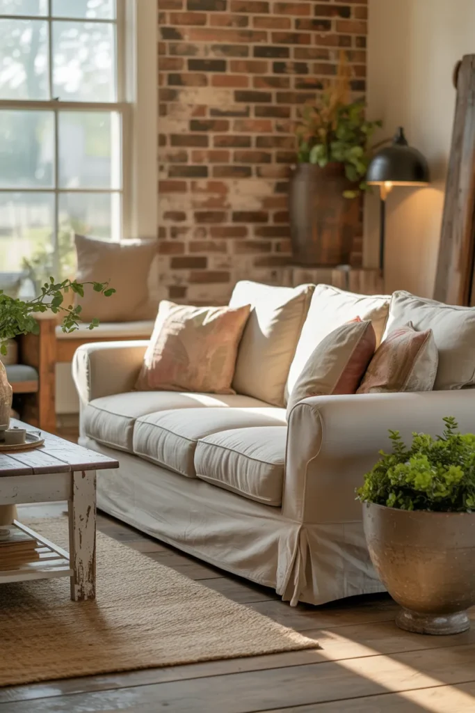 Exposed Brick Wall for Rustic Charm