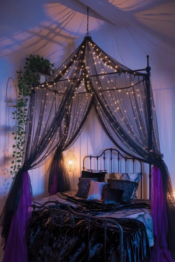 Fairy Lights Woven Through Canopies