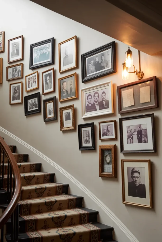 Family Story Wall with Generational Photos