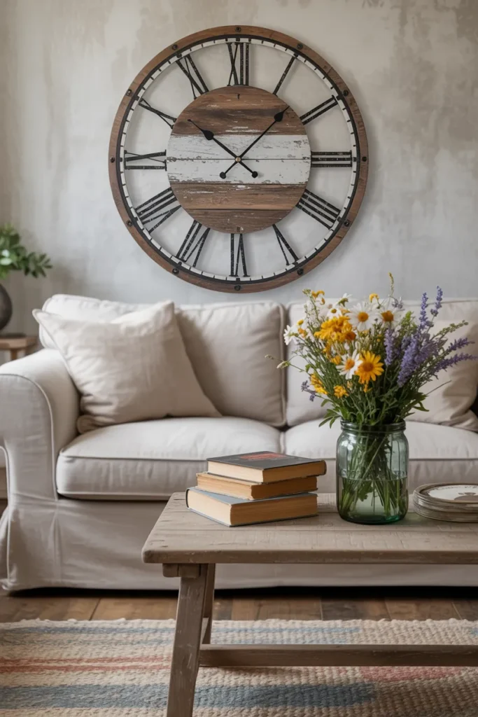 Farmhouse Clock as a Statement Piece