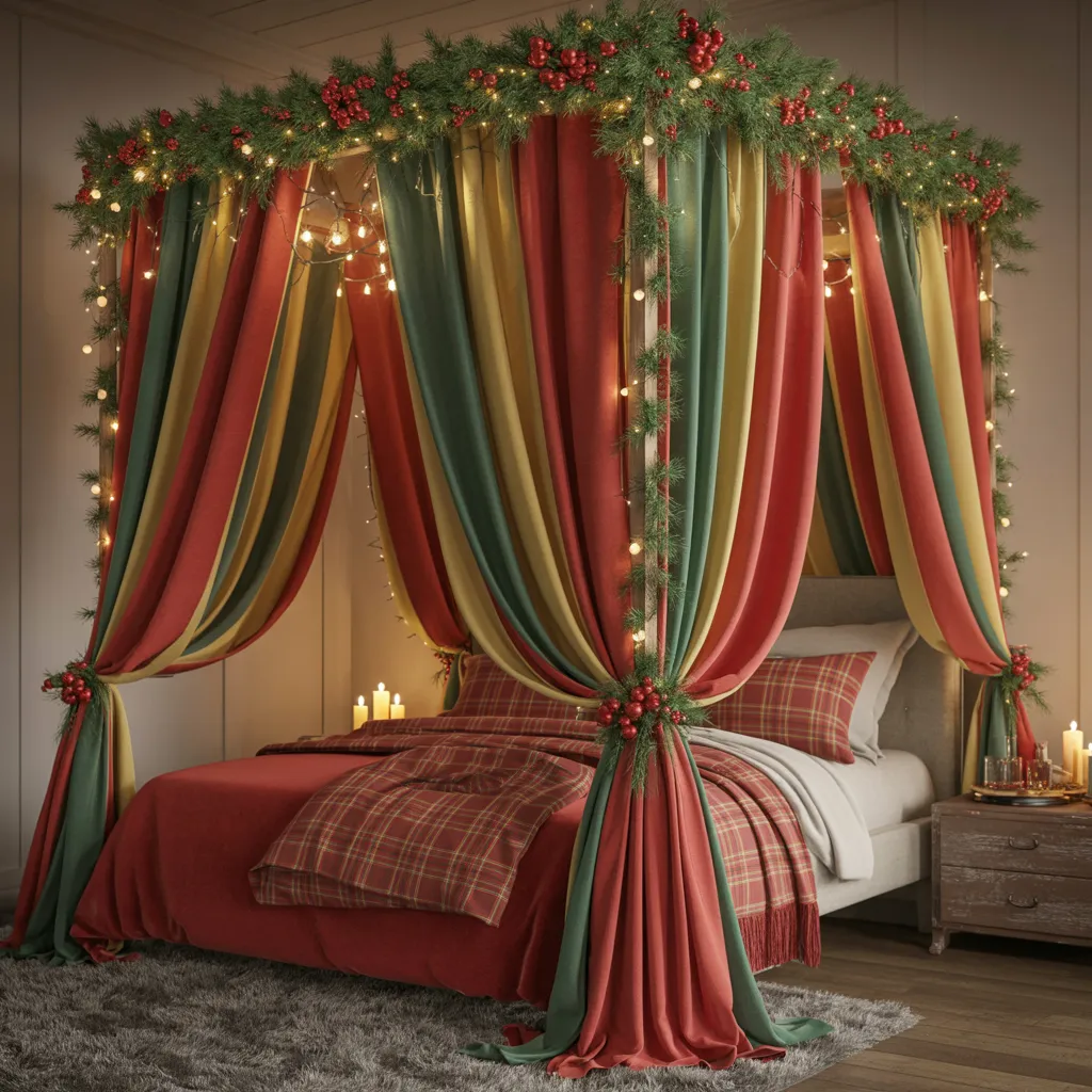 Festive Canopy of Ribbons