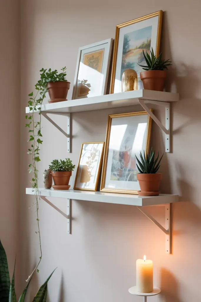 Floating Shelves as a Gallery Wall Alternative
