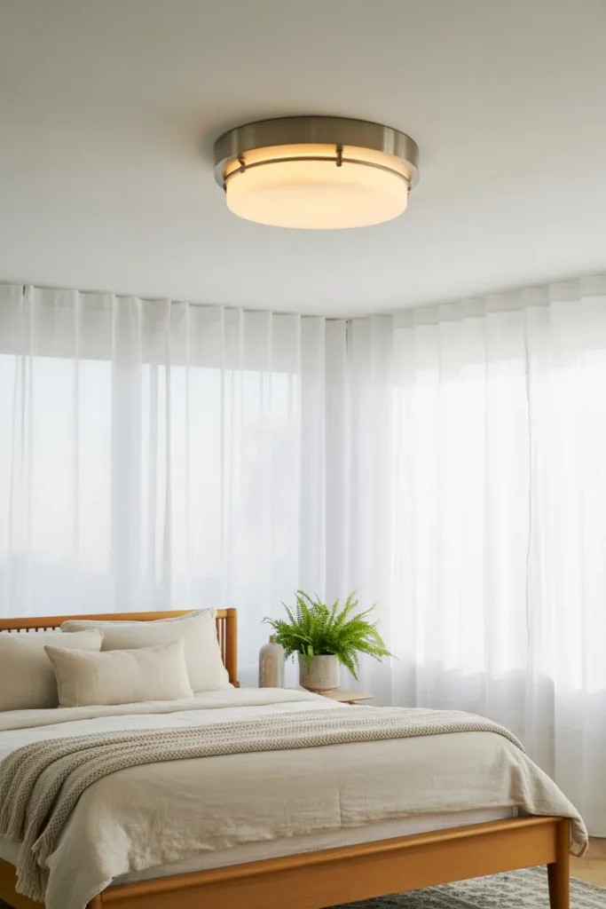 15 Genius Bedroom Lighting Ideas Designers Don’t Want You to Know 8 Flush Mount Fixture