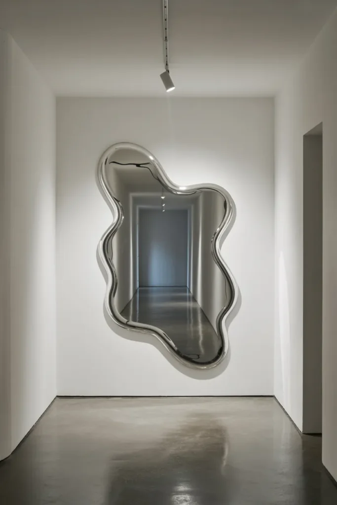 20 Stylish Mirror Design Ideas to Transform Any Room 21 Frameless Liquid Shape Mirror