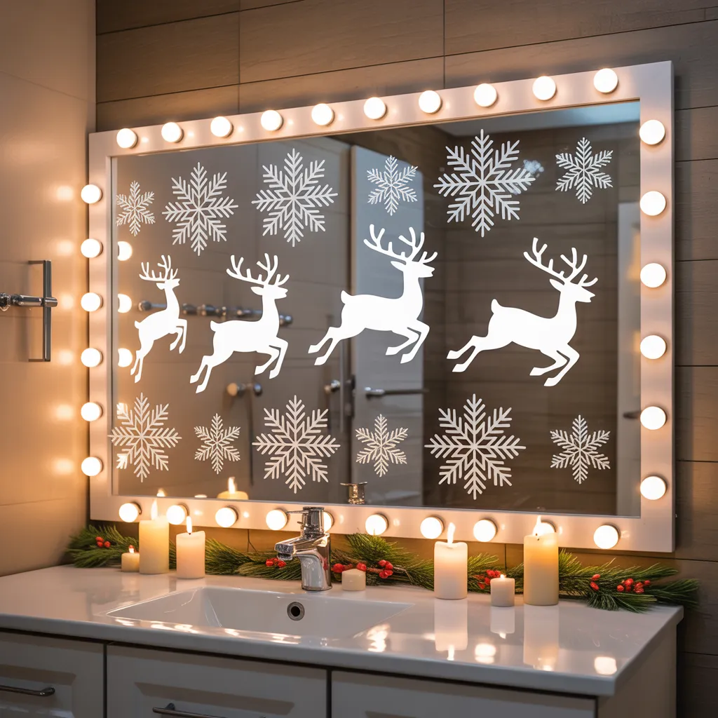 Frosted Mirror Stencil Art