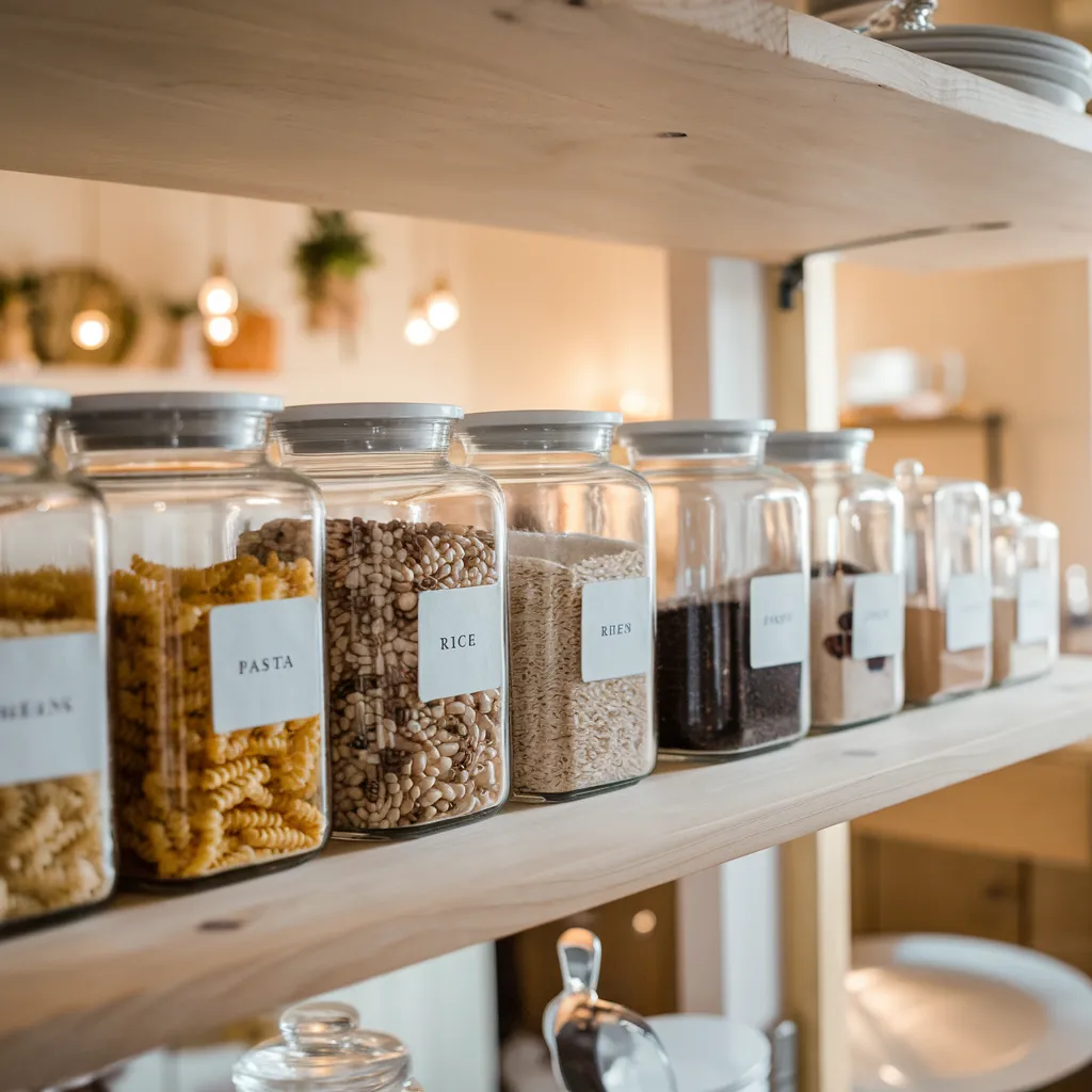 Glass Jar Dry Goods Display