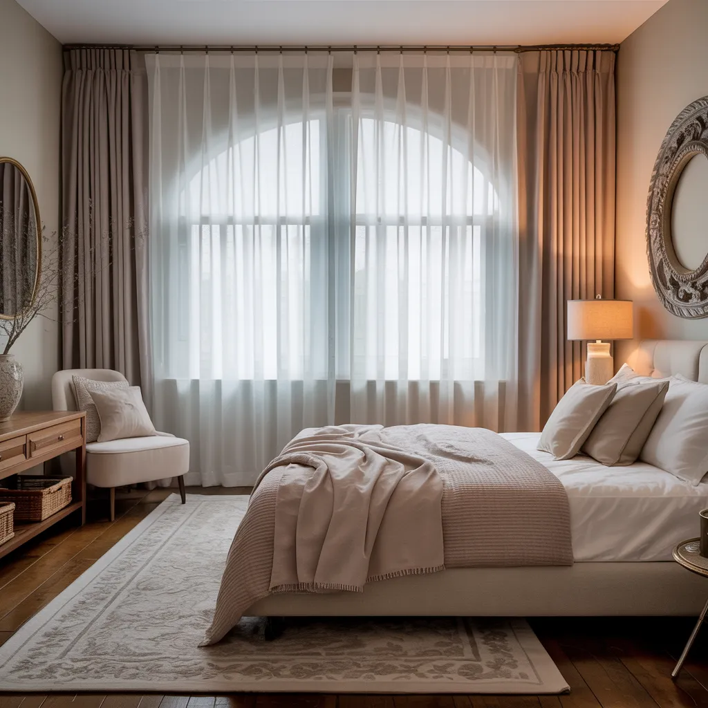 How to Decorate Bedroom Walls Without Painting 10 Hang a Curtain Wall