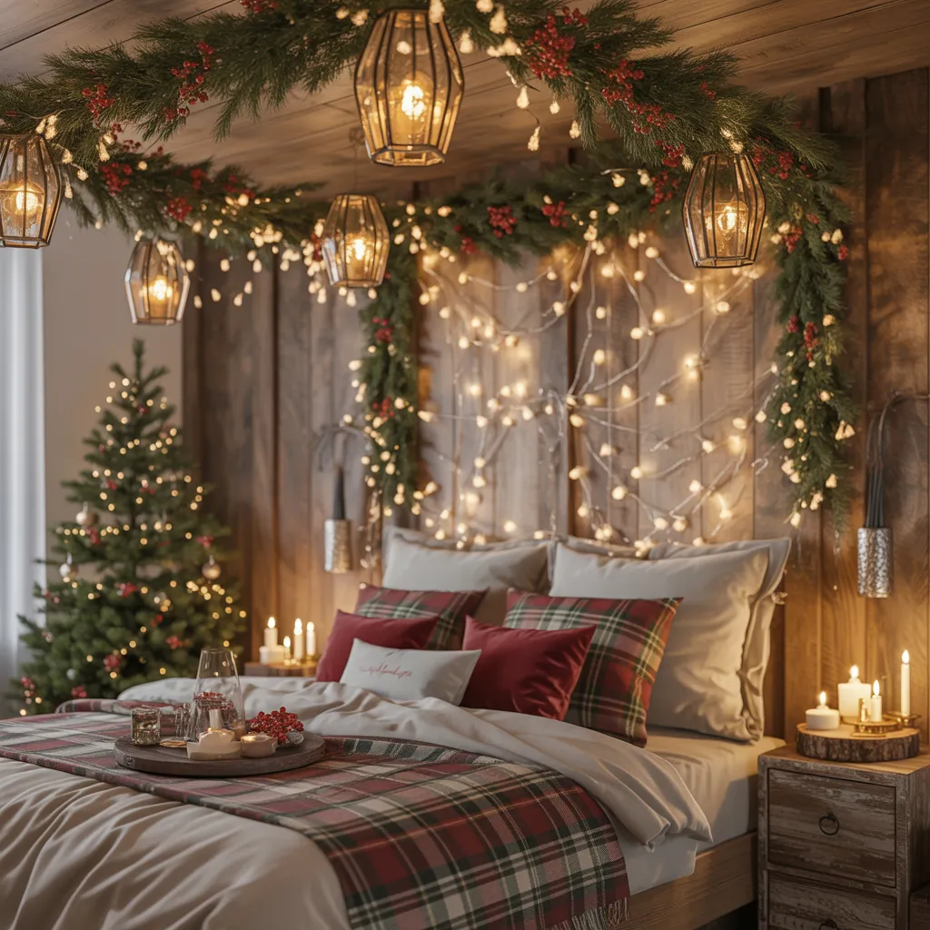 Hanging Lanterns with Pine Accents