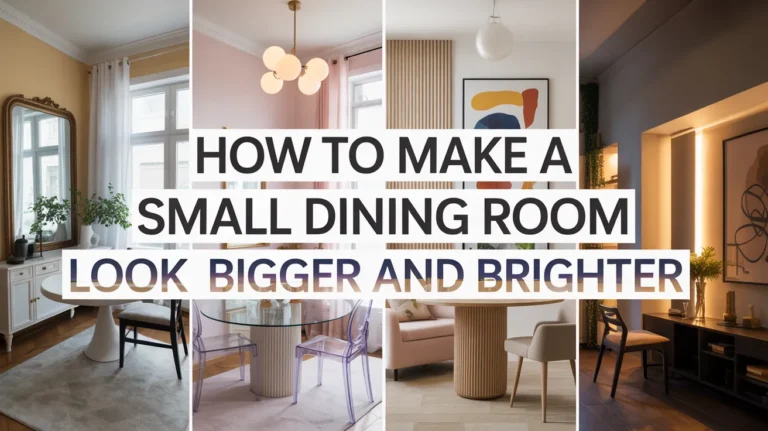 How to Make a Small Dining Room Look Bigger and Brighter